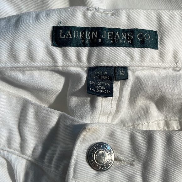 Lauren Jeans - Ralph Lauren white flare leg with embroidery - size 14 - Picture 7 of 9